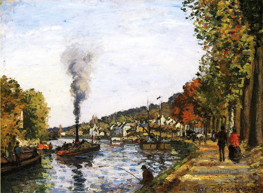 la seine à marly 1871 Camille Pissarro paysages Rivières Peintures à l'huile